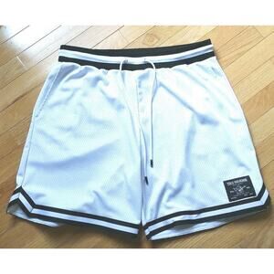 Men's True Religion Basketball Shorts White Mesh Casual Street Wear - XL